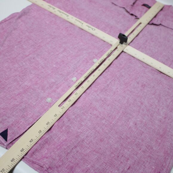 Lot of 3 UNTUCKit 100% Linen Short Sleeve Button Shirts Blue Red Men Size L (B2) - Picture 13 of 16